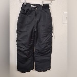 CHEROKEE Kids Ski Pants Size Small Youth Black Snowboard Insulated Snow Bottoms